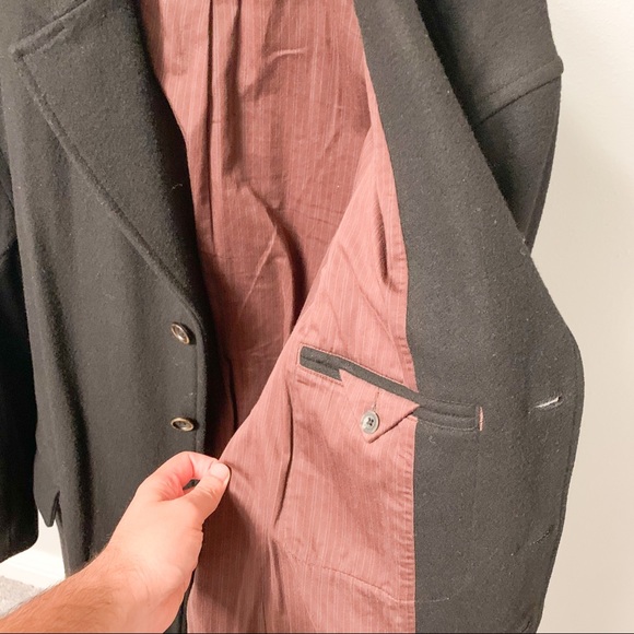 Old Navy Wool Blend Topcoat, Black, XL - Picture 7 of 9